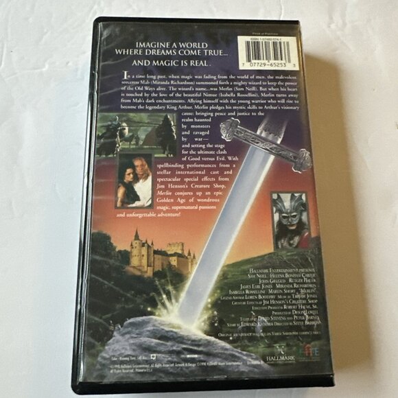 MERLIN VHS Helena BONHAM CARTER Sam Neill Rutger Hauer Martin Short - Picture 3 of 5
